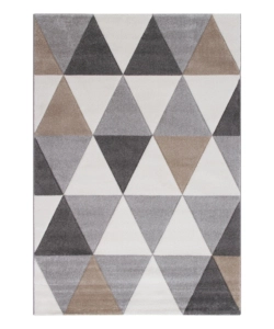 TAPPETO "EDITION" TRIANGOLI GRIGI, 160X230 CM